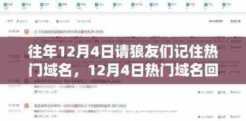 狼友回忆,12月4日热门域名碰撞记