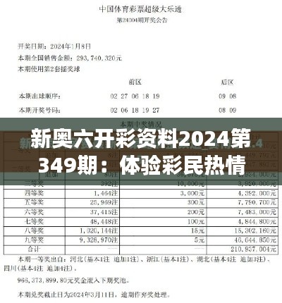 新奥六开彩资料2024第349期：体验彩民热情，分享彩市心得