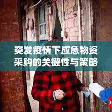 突发疫情下应急物资采购的关键性与策略探讨