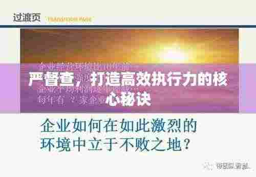 严督查,打造高效执行力的核心秘诀