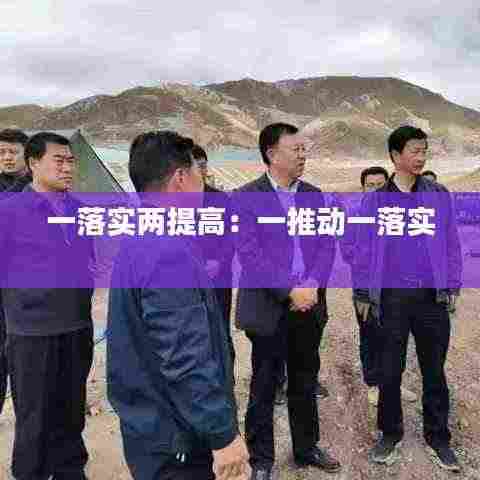 一落实两提高:一推动一落实