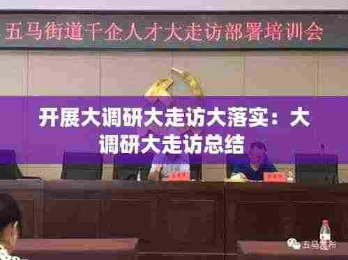 开展大调研大走访大落实:大调研大走访总结