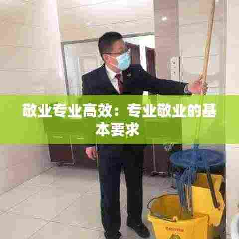 敬业专业高效：专业敬业的基本要求 