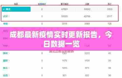 成都最新疫情实时更新报告,今日数据一览