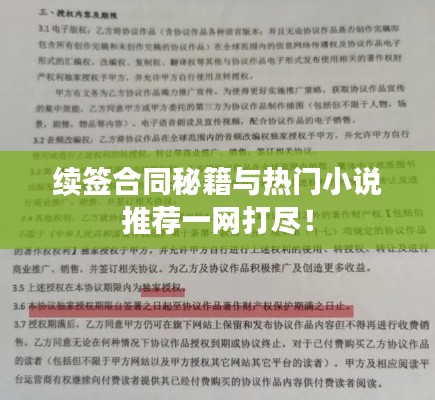 续签合同秘籍与热门小说推荐一网打尽!