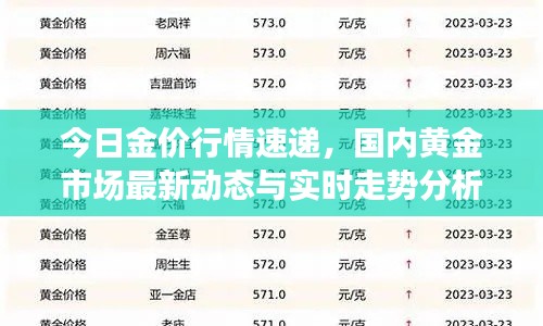 今日金价行情速递,国内黄金市场最新动态与实时走势分析