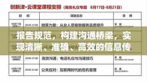 报告规范,构建沟通桥梁,实现清晰、准确、高效的信息传递